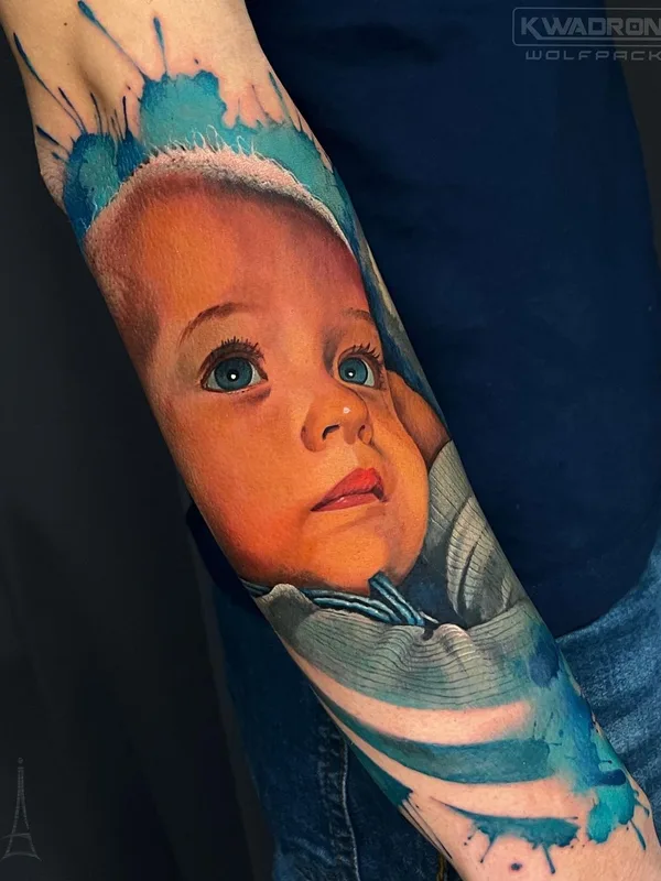 Portrait tattoo by Galina Simakina in Moscow