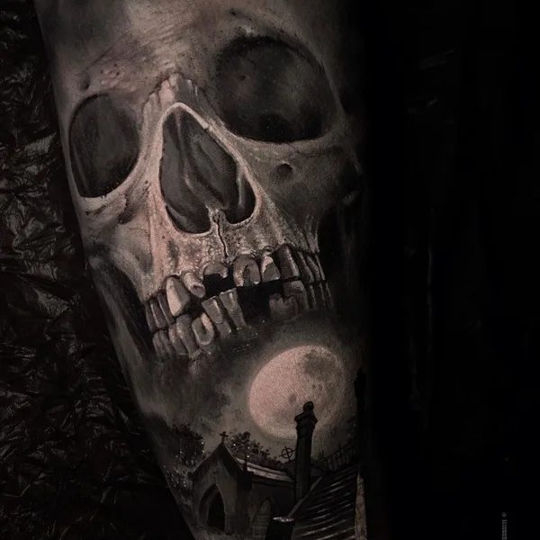 Portrait tattoo by Galina Simakina in Moscow