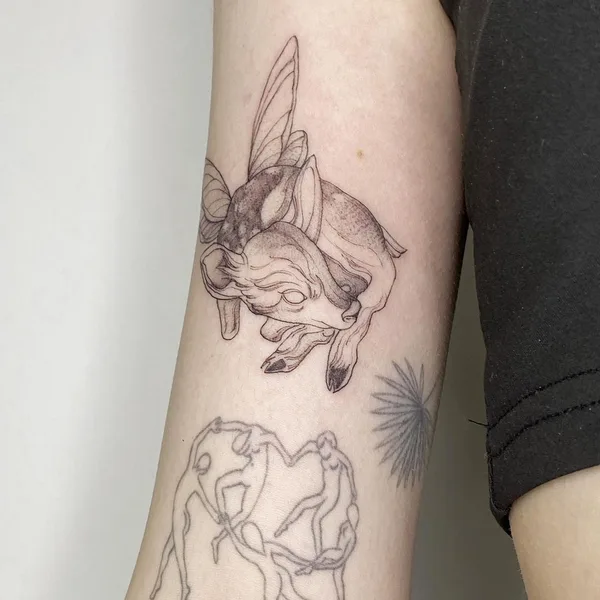 Graphic tattoo by Настя mlvtsktattoo in Барнаул