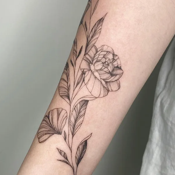 Graphic tattoo by Настя mlvtsktattoo in Барнаул