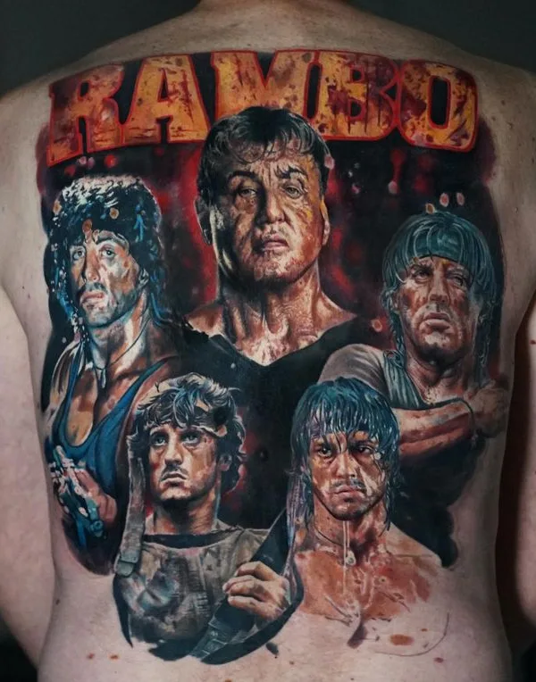 male color realism Tatuaggio su full back #70775 | Tatuatore Roman Vainer