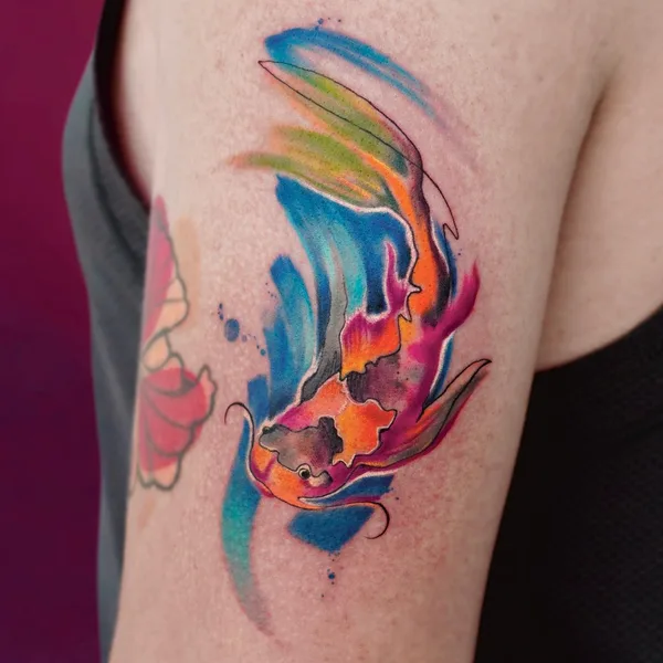 Абстрактная tattoo by Aleksandra Stojanoska in Miami
