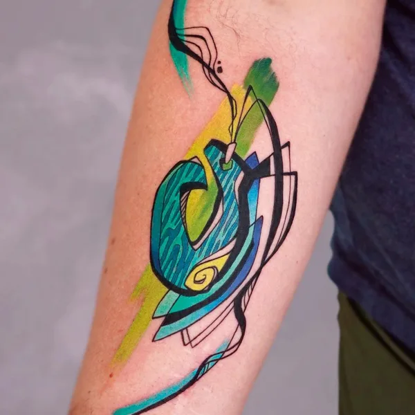 Абстрактная tattoo by Aleksandra Stojanoska in Miami