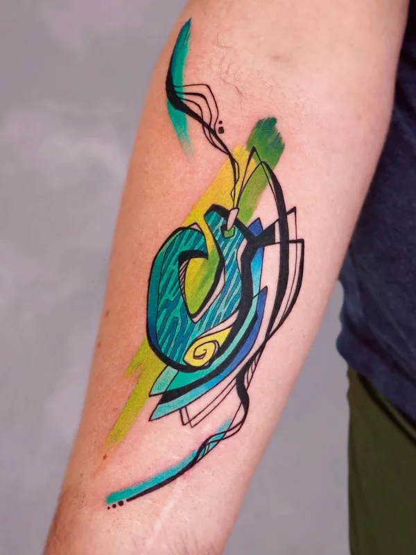 female color watercolor tatuaje en shoulder #56809 | Tatuador Aleksandra Stojanoska