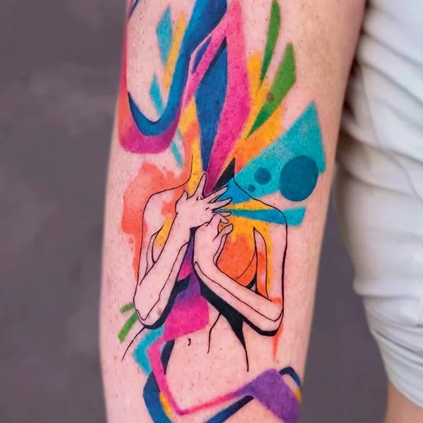 Абстрактная tattoo by Aleksandra Stojanoska in Miami