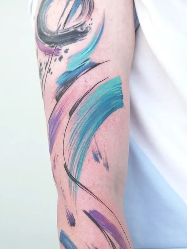 female color watercolor tatuaje en shoulder #56806 | Tatuador Aleksandra Stojanoska