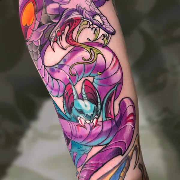 Botanical tattoo by Iryna Yanovska in Berlin