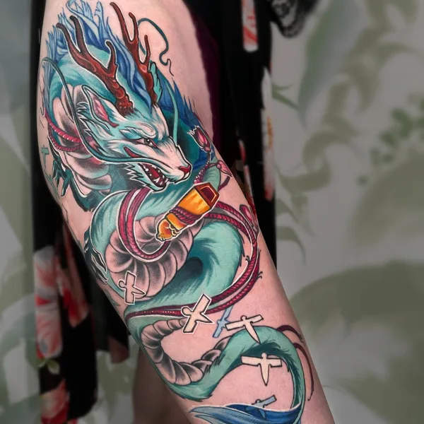Botanical tattoo by Iryna Yanovska in Berlin