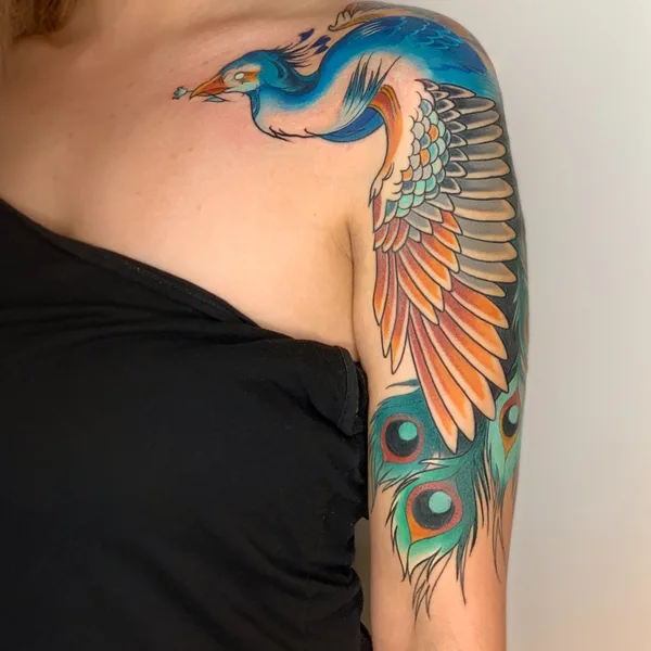 Botanical tattoo by Iryna Yanovska in Berlin