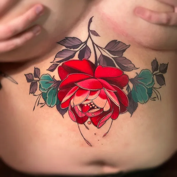 Botanical tattoo by Iryna Yanovska in Berlin