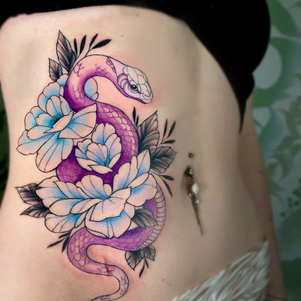 Botanical tattoo by Iryna Yanovska in Berlin