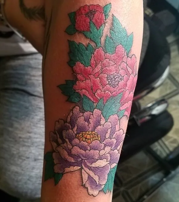 color japanese Tatuaggio su forearm #56831 | Tatuatore Richie Montgomery