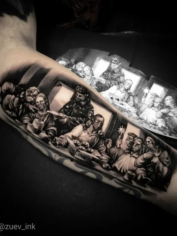 black and grey realism татуировка на forearm #72126 | Тату мастер Александр Зуев