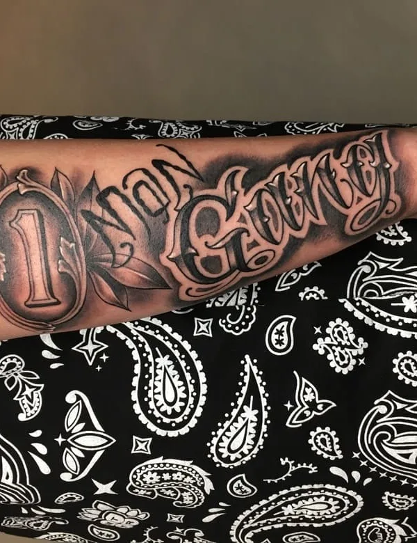 black and grey chicano 타투 부위 forearm #58377 | 타투이스트 Baby G