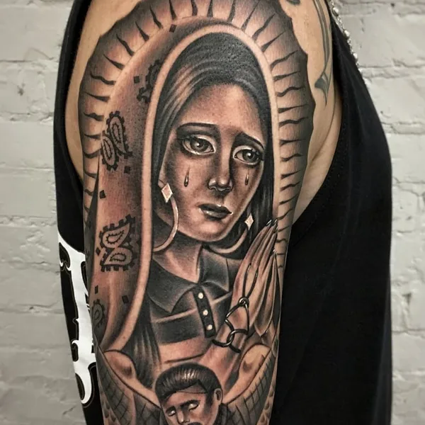 Chicano tattoo by Baby G in Moscow