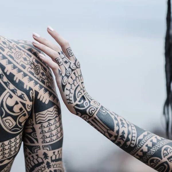 Ornamental tattoo by Дмитрий Бабахин in Saint Petersburg