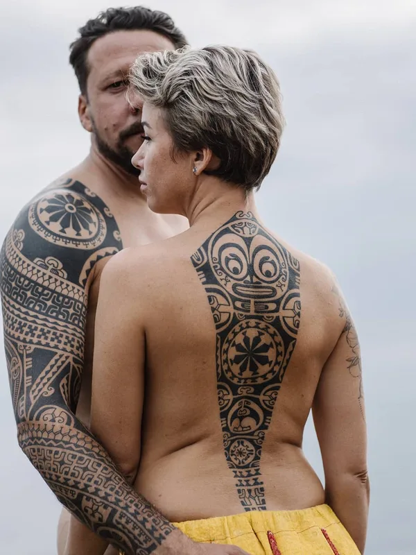 female black tribal tatuaje en full back #32475 | Tatuador Дмитрий Бабахин