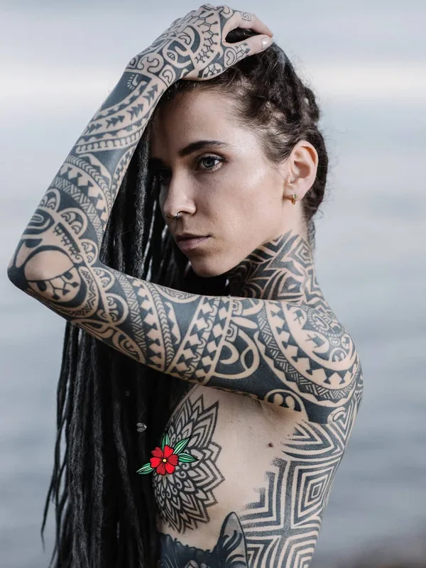 female black tribal tatuaje en full body #32465 | Tatuador Дмитрий Бабахин