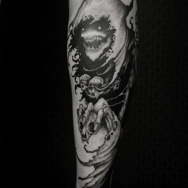 Horror tattoo by Сергей Титух in Saint Petersburg