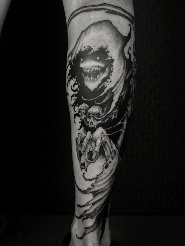 Хоррор tattoo by Сергей Титух in Санкт-Петербург