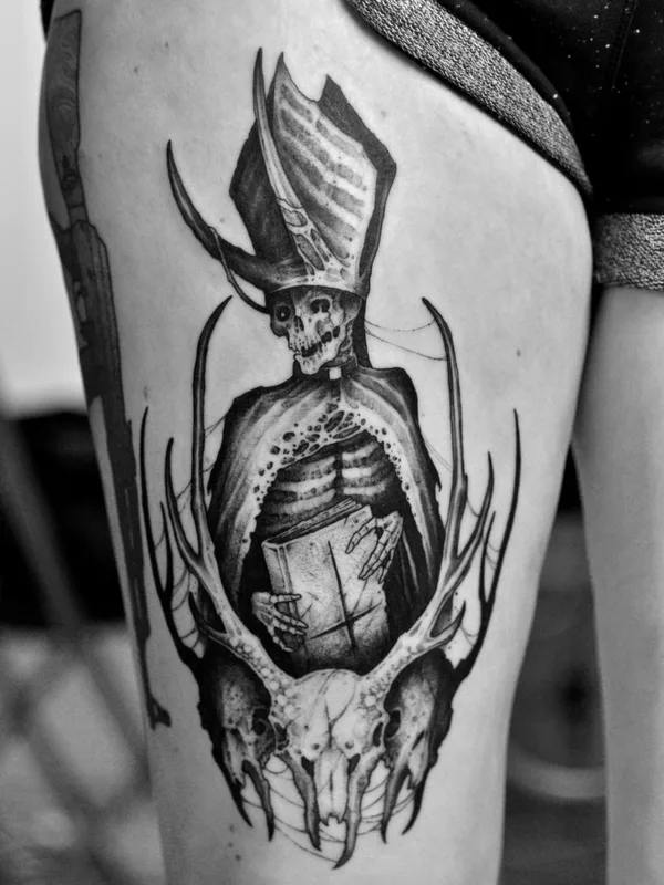 Хоррор tattoo by Сергей Титух in Санкт-Петербург