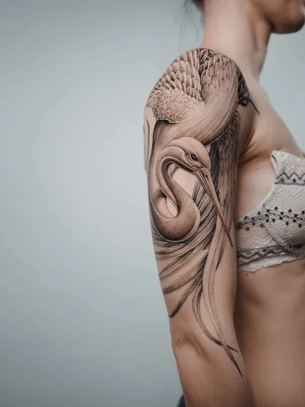Graphic tattoo by Ezer in Paris