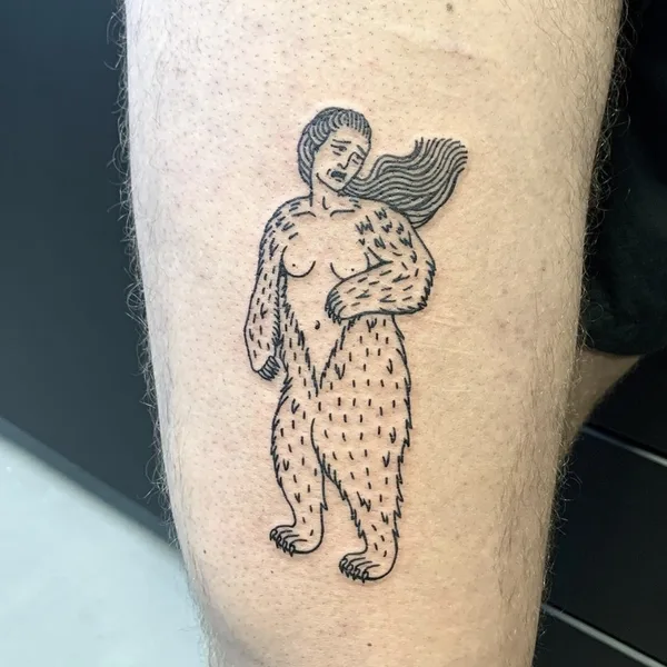 engraving tattoo by Бажен Никитин in Уфа