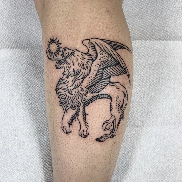 engraving tattoo by Бажен Никитин in Уфа