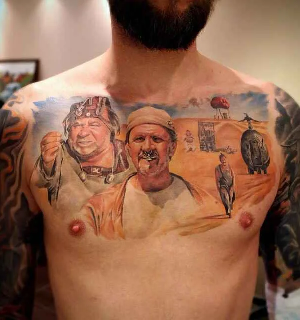 Portrait tattoo by Zinaida Pasko in London