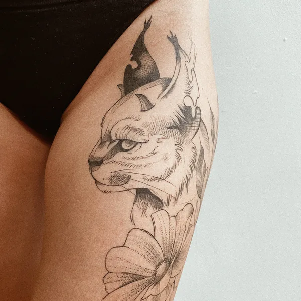 Graphic tattoo by Алина Дробязко in Винница