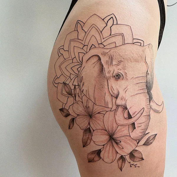 Graphic tattoo by Алина Дробязко in Винница
