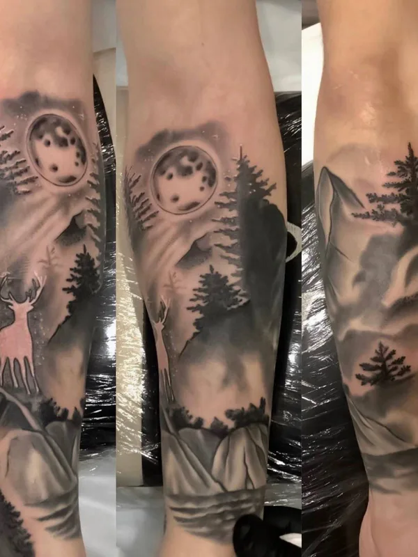 black and grey black and grey татуировка на forearm #33880 | Тату мастер Deni Marengo