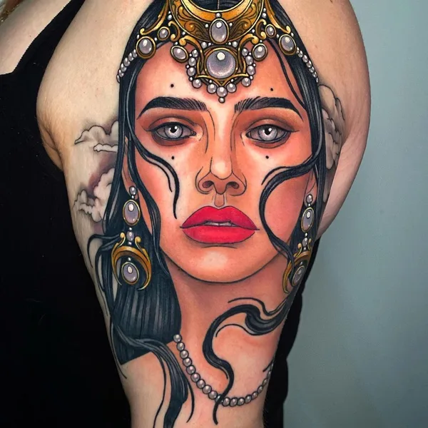 Neo Traditional tattoo by Arielle Gagnon in Montréal