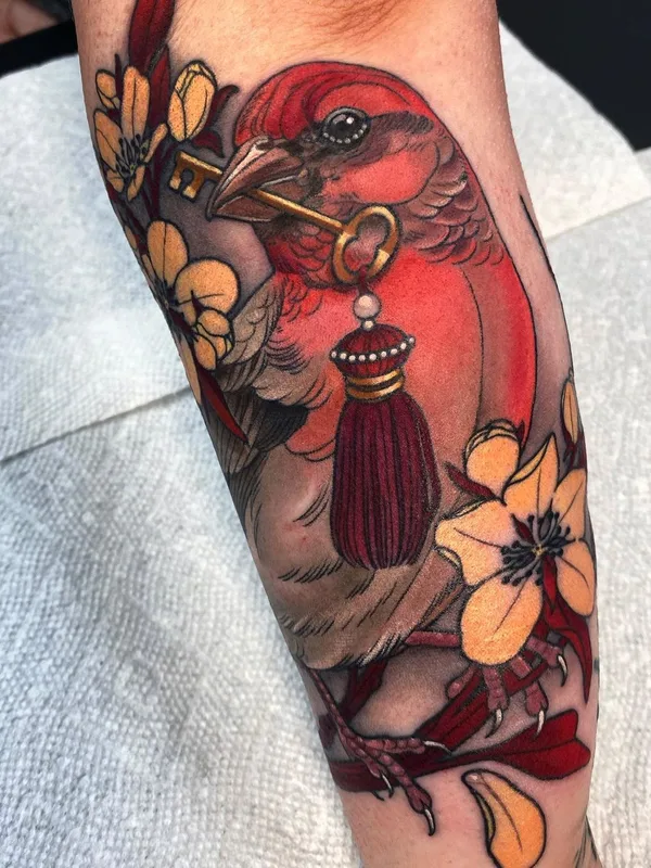 color neo traditional tatouage sur forearm #45396 | Artiste tatoueur Arielle Gagnon