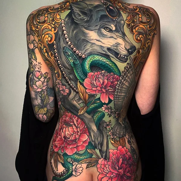 Neo Traditional tattoo by Arielle Gagnon in Montréal
