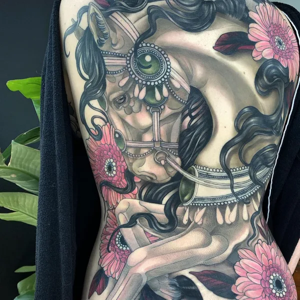 Neo Traditional tattoo by Arielle Gagnon in Montréal