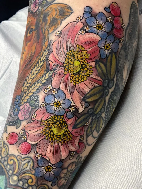 color illustrative tatouage sur forearm #45395 | Artiste tatoueur Arielle Gagnon