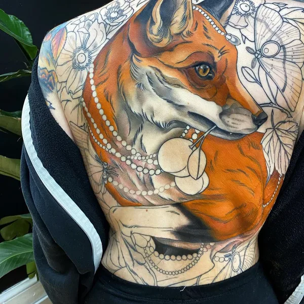 Neo Traditional tattoo by Arielle Gagnon in Montréal