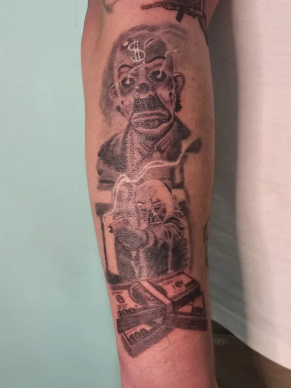 black and grey black and grey татуировка на forearm #60310 | Тату мастер Евгений Зимин/Zima