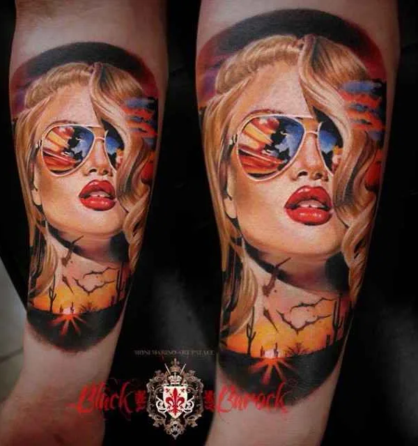 female color realism tattoo auf forearm #17605 | Tätowierer Monica Marino