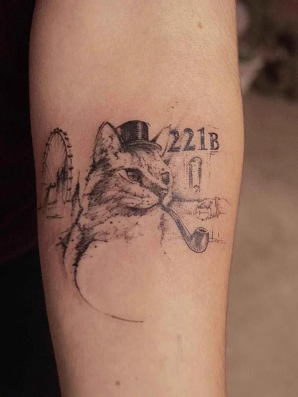 black sketch tatouage sur forearm #9335 | Artiste tatoueur La Bottega dell'Arte