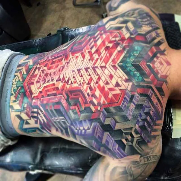 Biomechanical tattoo by Mike Cole
