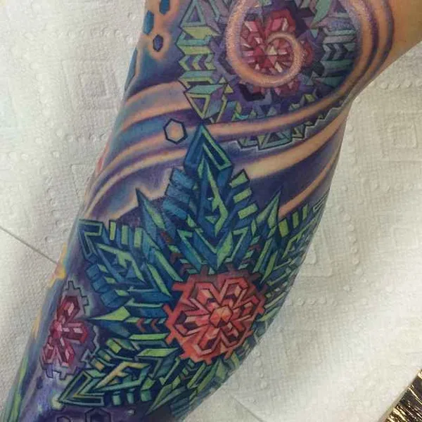 Biomechanical tattoo by Mike Cole