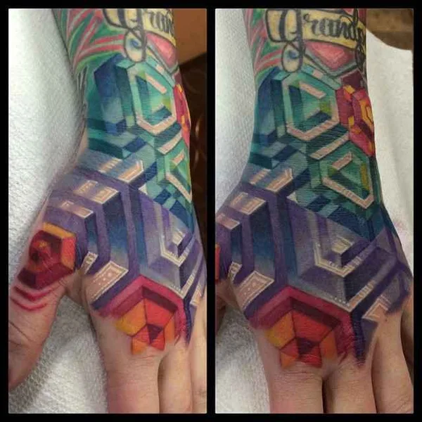 Biomechanical tattoo by Mike Cole
