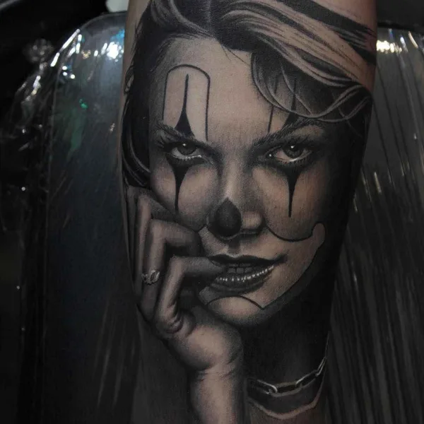 Portrait tattoo by Ryan Evans in Auckland