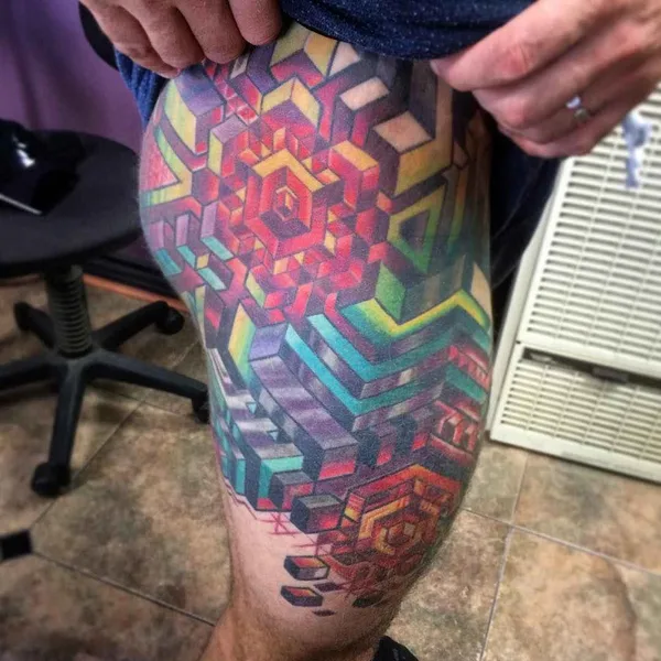 Biomechanical tattoo by Mike Cole