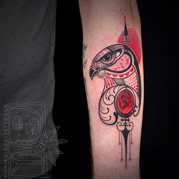 Watercolor tattoo by Chris Rigoni in Perth