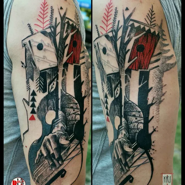 Graphic tattoo by Katarzyna Krutak