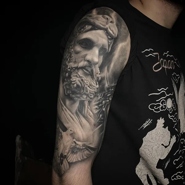 Graphic tattoo by Gevorg Grigoryan in Ереван