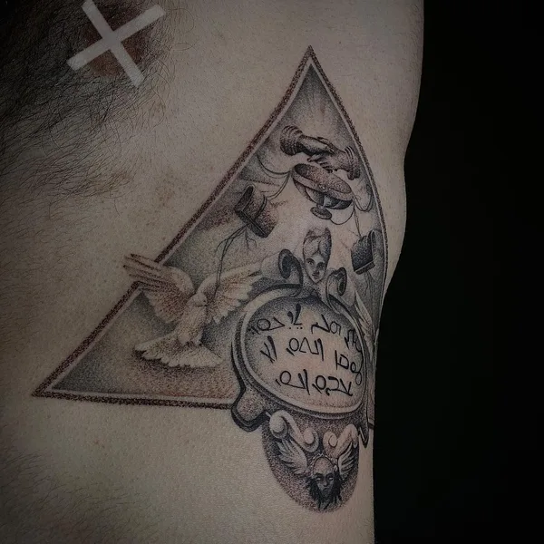 Graphic tattoo by Gevorg Grigoryan in Ереван